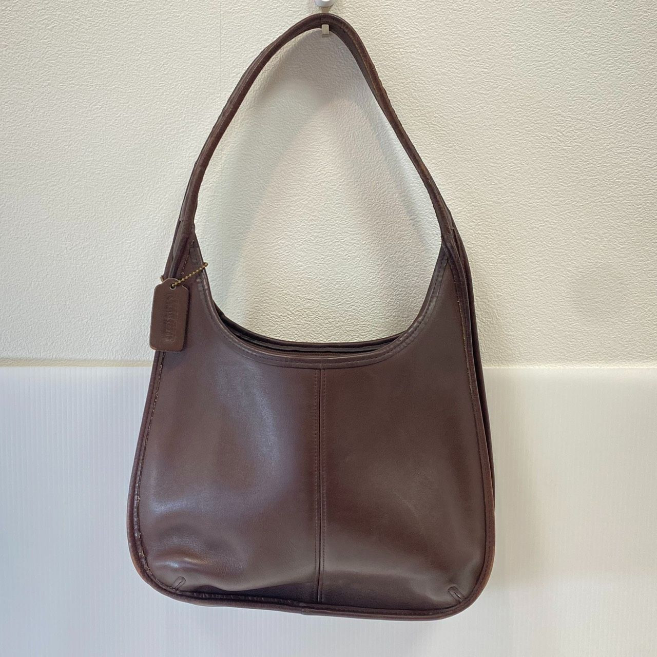 Rare Vintage Coach Ergo 9025 Brown Leather One Shoulder Bag Old Coach image 2