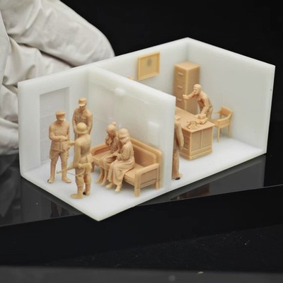 3D printed 1/72 Germany ''Prime Minister's office'' 12 man+Full set Scene model 4v
