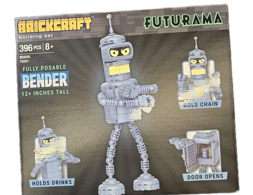 Futurama Bender Brick Building Kit (396- Plastic Piece Set), Sci-Fi Collectible  - Image 4 of 4