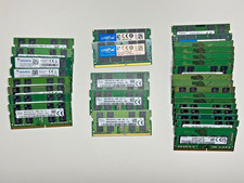 Lot of 30x 16GB DDR4 Laptop RAM 2x 2133, 3x 2400, 8x 2666, 17x 3200 TESTED
