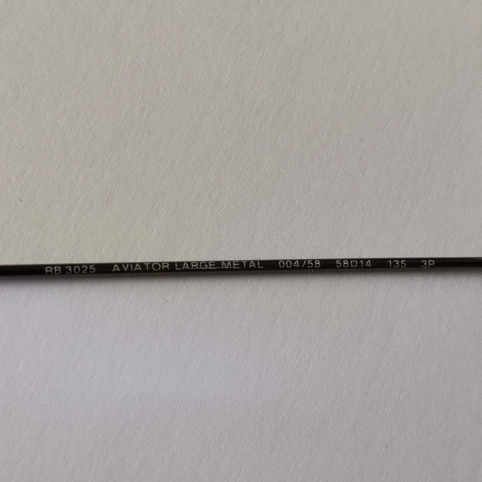 RAY-BAN 3025 AVIATOR LARGE METAL  TAILLE 58-14  - Photo 4/4