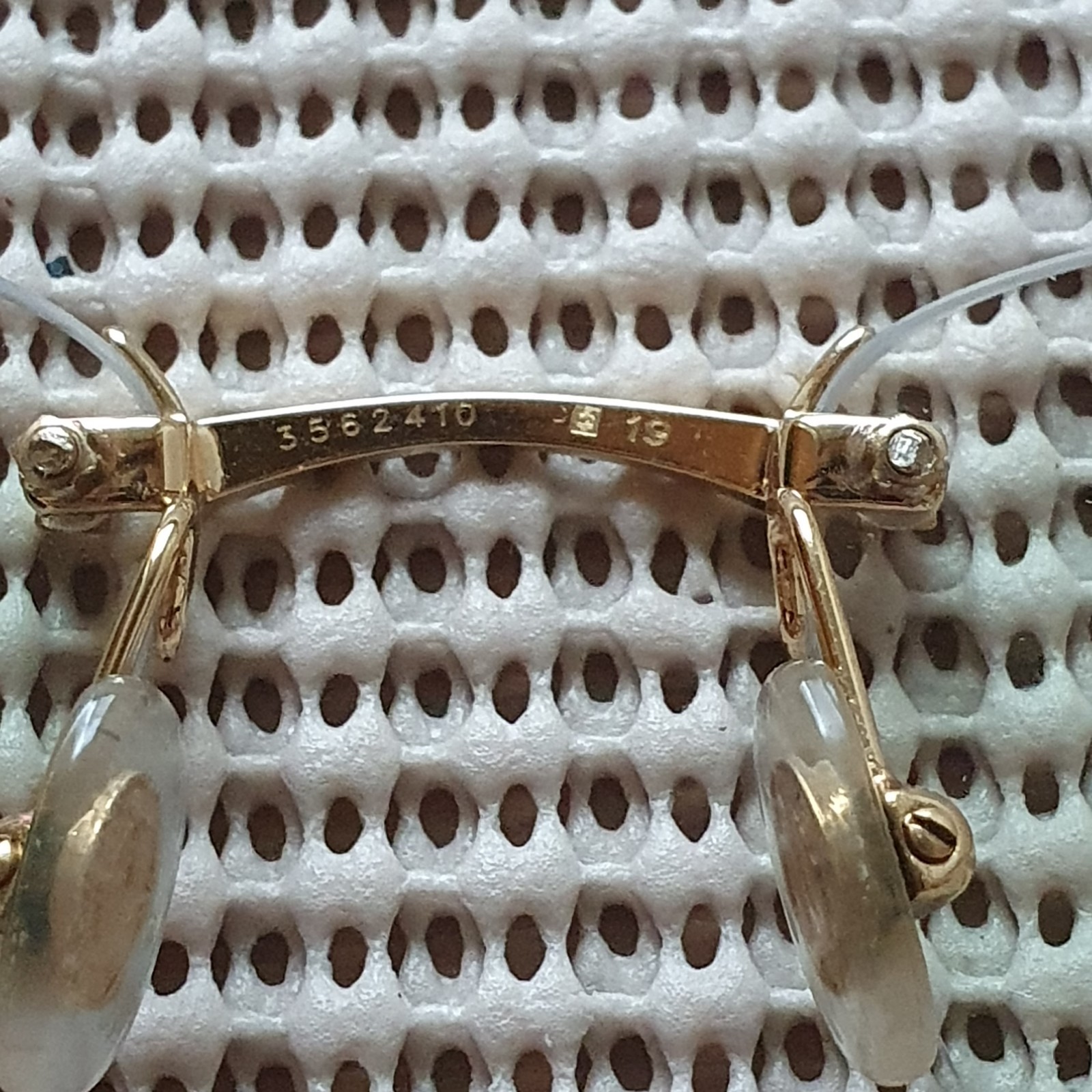 Cartier Bubinga Wood Rimless Frame Eyeglasses Authentic .3 image 5