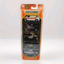Matchbox Skyjacker Suspensions - Pack 5 Voitures - Ford Bronco - Jeep Wrangler