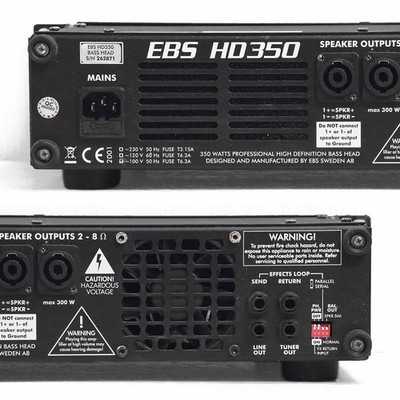 EBS HD-350 Bass Guitar Amp Head 350W Used Tested w/ Power cable