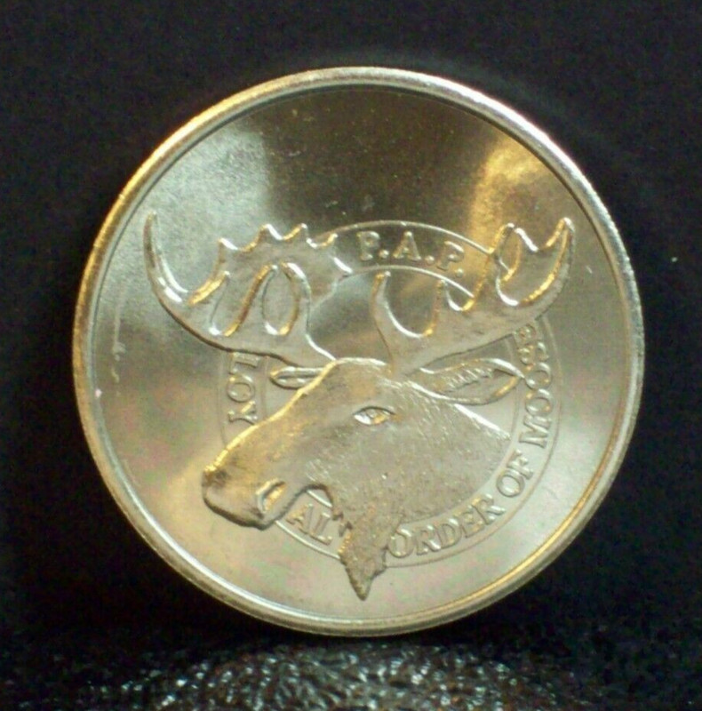 Loyal Order of the Moose Medal  25th Anniversary Purity Aid Progress Coin Token