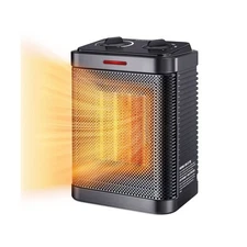 Space Heater for Indoor Use, 1500W PTC Ceramic Heater with Thermostat, Small ...