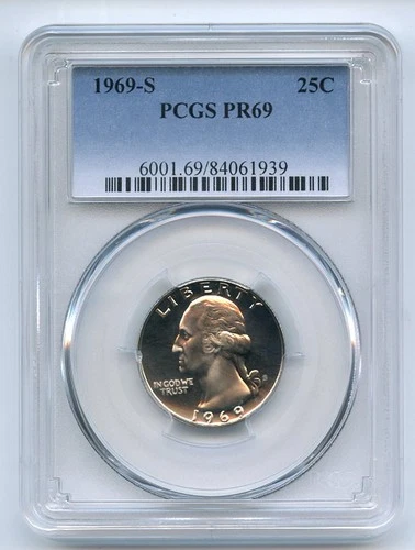 1969-S Washington Quarter Proof — photo from the most recent tracked eBay sale