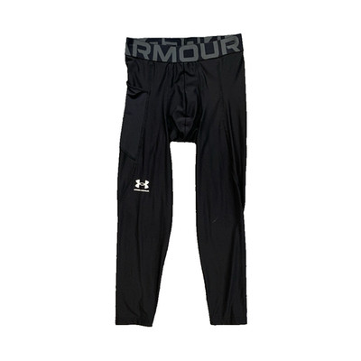 Under Armour Compression Tights Mens MT Medium Tall Black HeatGear 3/4 Length