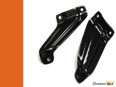 APRILIA RSVR CARBON FIBER REAR EXHAUST HANGERS 2004-2009 TWILL GLOSS WEAVE MILLE
