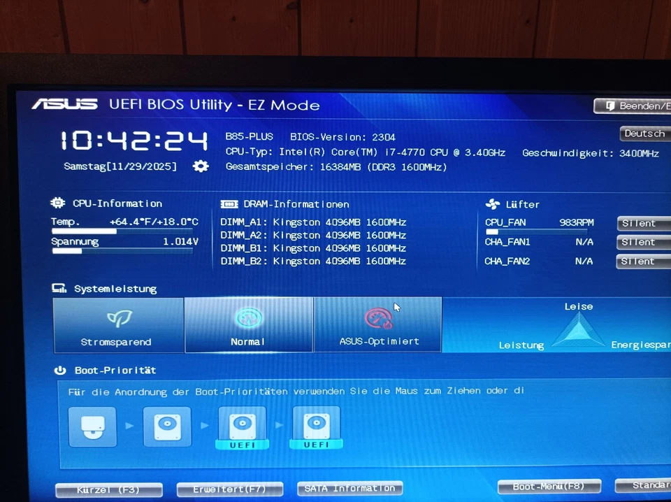 PC ASUS Intel Core i7-4770 3,40 GHz 1GB DDR3 250GB SSD Windows 11 Pro Chieftec 3 - Bild 4 von 4