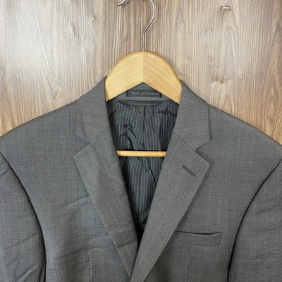 Calvin Klein Sport Coat Mens 36R Slim Brown Solid Wool Double Vented Two Buttons
