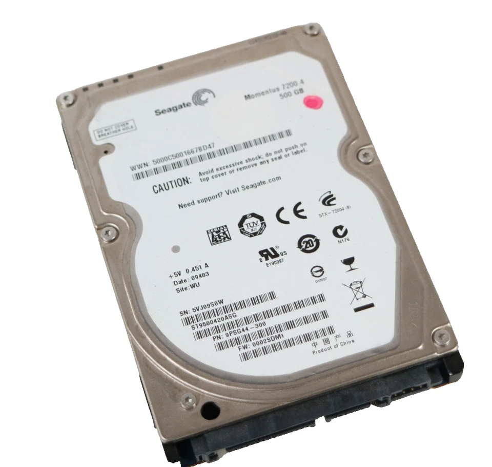 Seagate Momentus 7200.4 – 500GB 2,5” SATA Festplatte – ST9500420ASG – gebraucht