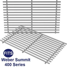 Stanbroil Solid Stainless Steel Cooking Grates for Weber Summit 400 Series - NEW