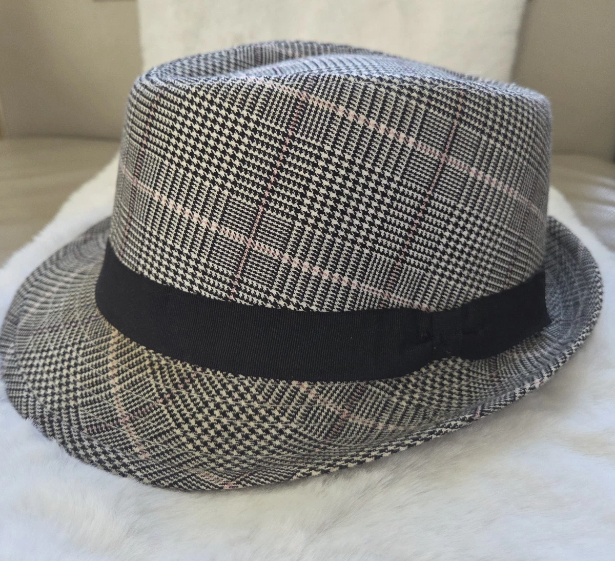 TALIA ALLSAINTS FEDORA HAT black tweed western belt soft flexible straw $99 Billy Braided Toyo Straw Fedora Hat - Classic Colors  main image 3