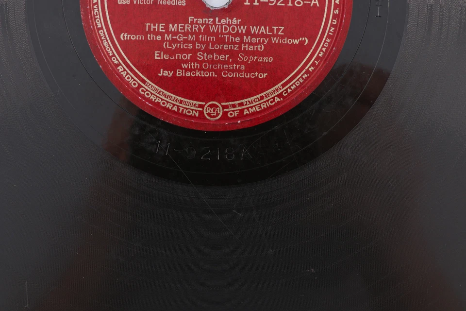 Franz Lehár/Eleanor Steber/Blackton - The Merry Widow/Vilia 12" 78 rpm 11-9218 - Image 4 of 4