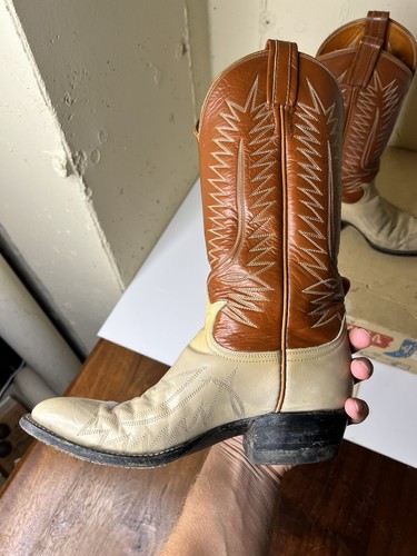 TONY LAMA COWBOY BOOTS VTG IN BOX 1972 LIGHTNING STITCH SIZE 255 WOMENS EXOTIC - Picture 13 of 24