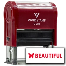 Vivid Stamp Beautiful Self-Inking Rubber Stamps