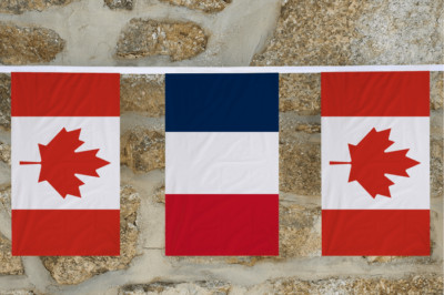 Kanada und Welt Länderflagge Freundschaft Wimpelkette - HERGESTELLT IN UK