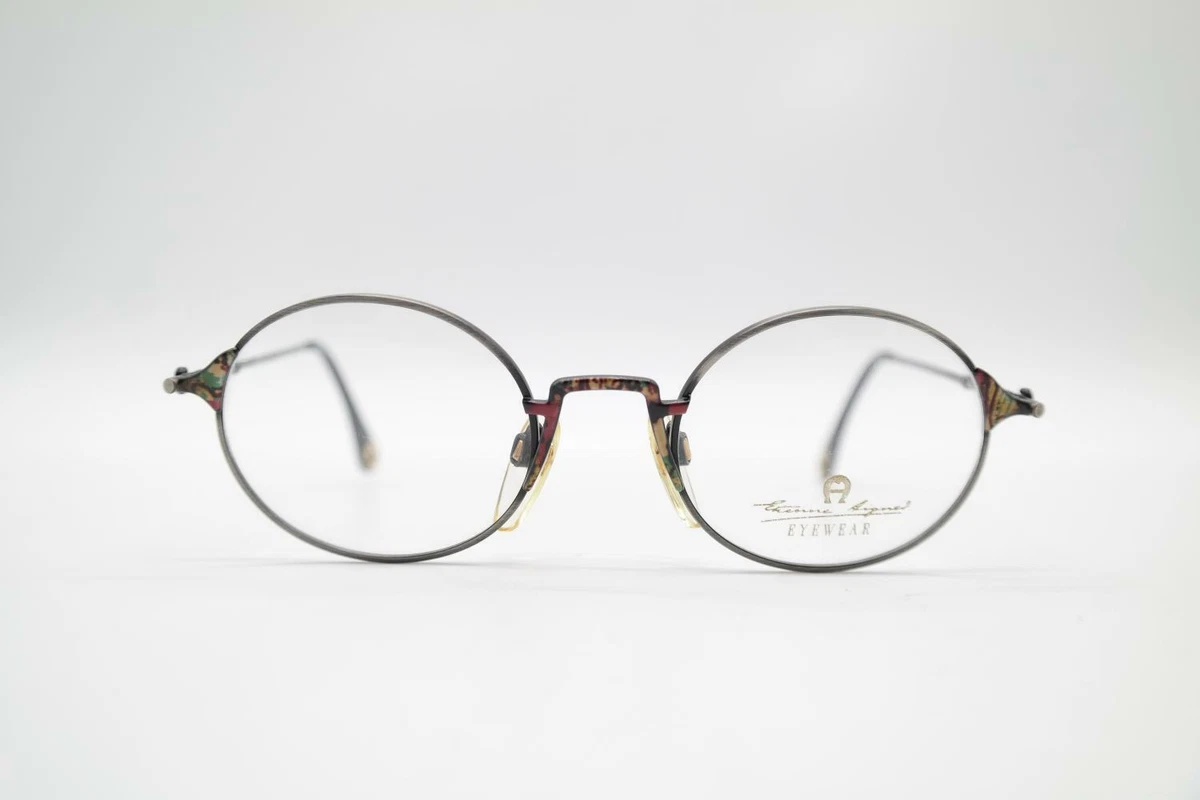 Monture De Lunettes Vintage Aigner A1022 Titane Or Rose - New Old Stock, Unisexe, Forme Ovale