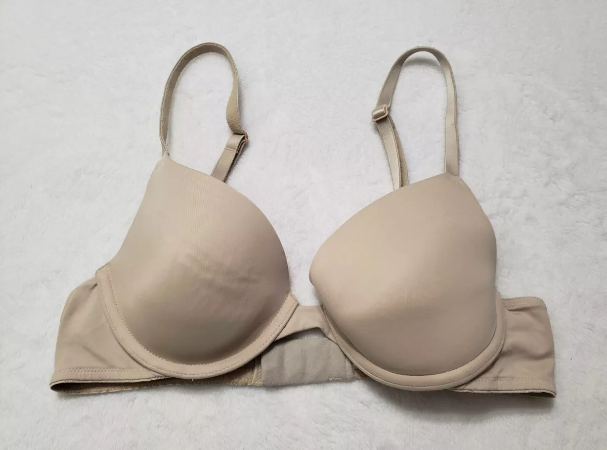 VICTORIA SECRET *PINK* UNDERWIRE BRA~SIZE 34DD~Wear every where demi~Beige