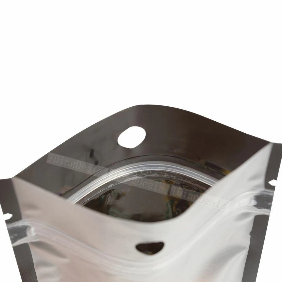 4000 Case Box Matte Finish Clear & Black Poly Bags w/ Hang Holes 10x18cm 4x7in - Image 3 of 3