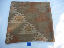 Unique  Kilim Pillow Cover 16x16" Case from Kilim Rug Hidden Zipper Amazing Work