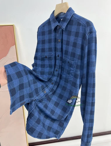 Brandneu Faherty Indigo Buffalo Langarm Strick Jahreszeiten Shirt M L XL - Bild 7 von 15