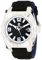 Timberland Men's Black Leather & Nylon Strap Watch T13322js-02 Timberland Men's Black Leather & Nylon Strap Watch T13322js-02