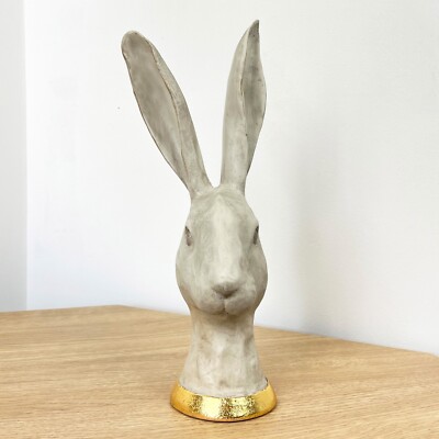 Kaninchenornament Wohnkultur Figur Statue Büste Kopf Skulptur Hase Tier Geschenk