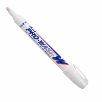 Markal Pro-Wash Water Removable Paint Marker with Real Paint, White (Pack of 12)