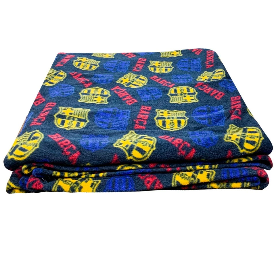 Manta polar FC Barcelona 127x152cm acceso tinta internacional con licencia NUEVO Foto 2 de 4