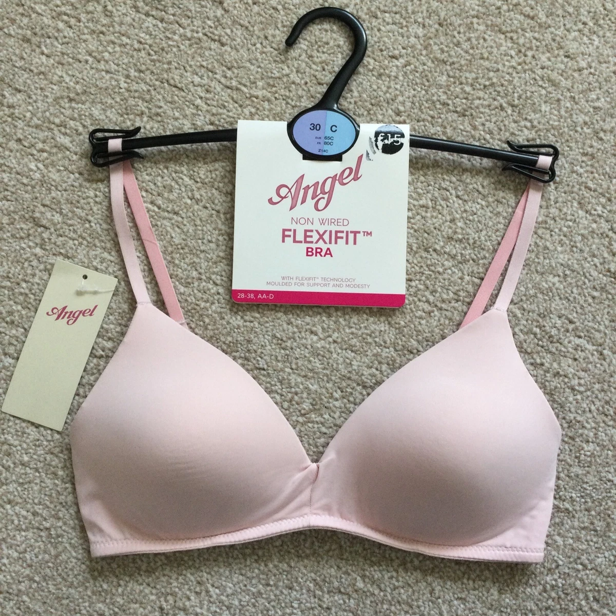 RRP £15 M&S Size 30C Angel Non Wired Flexifit Padded First Bra Teenager Pink