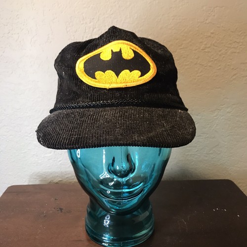 Vtg 80s 90s BATMAN Logo Cap Zip Back 