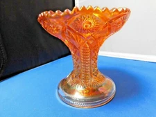 MARIGOLD CARNIVAL GLASS 5 1/2" TALL PUNCH BOWL BASE