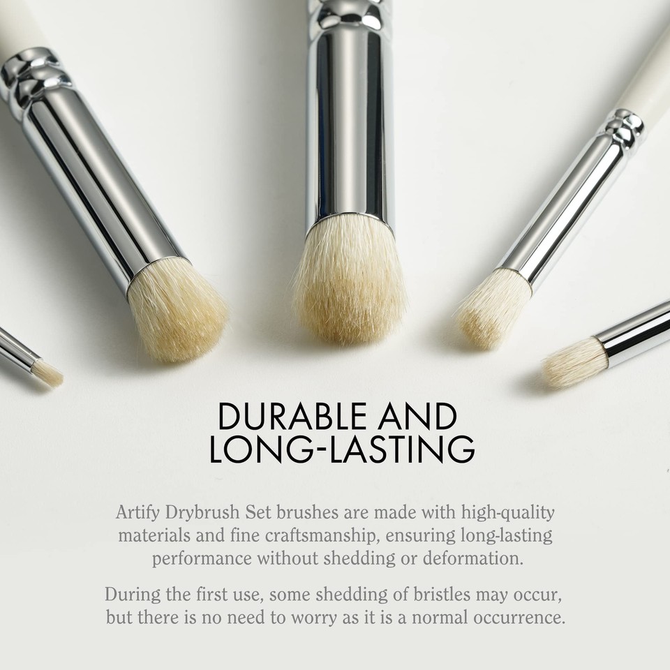 ARTIFY Drybrush Set with Dampening Pad and Brush Soap 5 Sizes