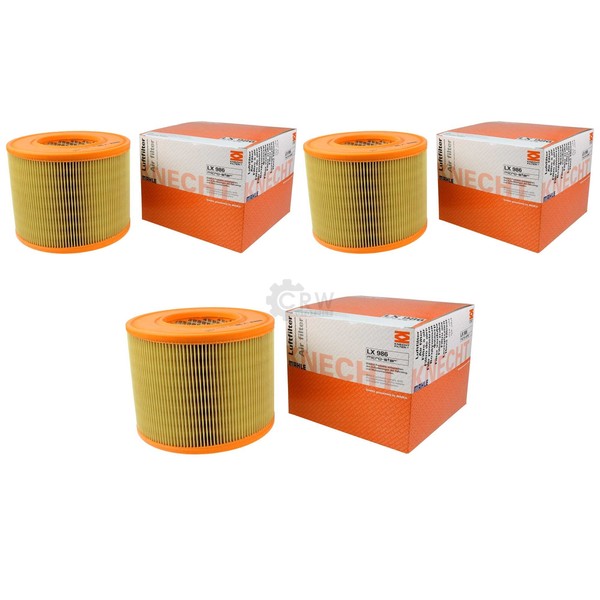 3X Mahle / Knecht Luftfilter LX 986 Air Filter-image