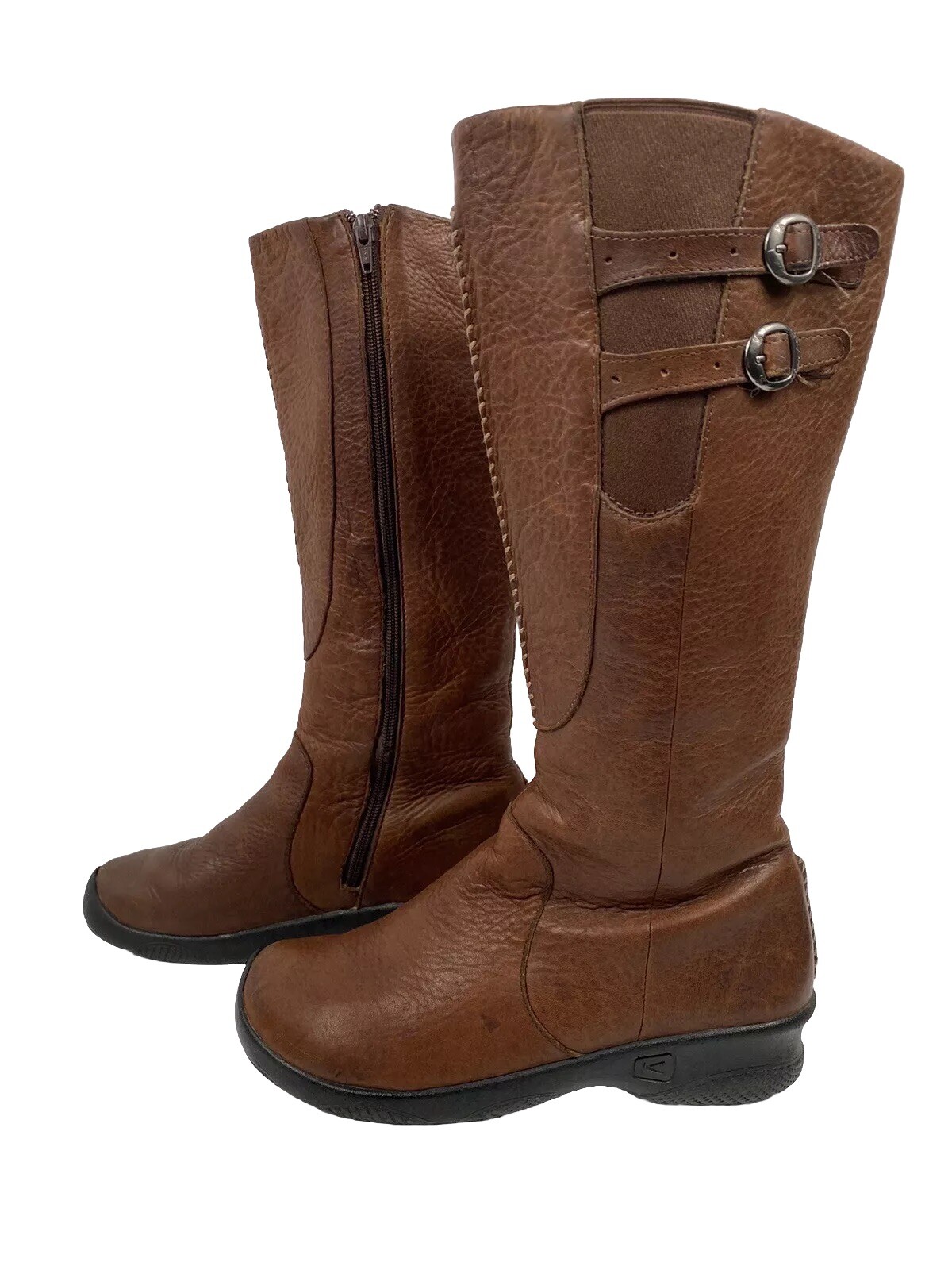 Stivali al ginocchio KEEN Bern Baby Bern donna 6 5 pelle marrone zip laterale