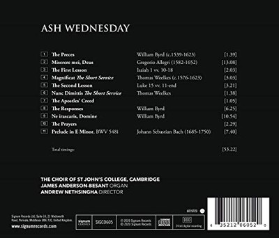 Aschermittwoch vom Chor des St. John's College, Cambridge