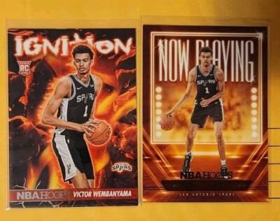   2 Card Rc Lot Victor Wembanyama Hoops Ignition & Now Playing Inserts