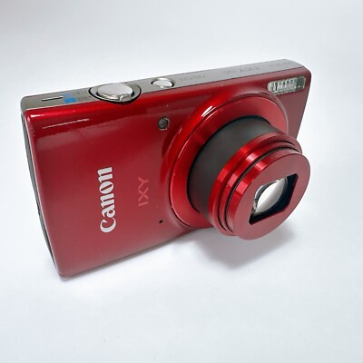 Canon IXY190 Red IXUS 180 20MP Digital Camera with battery USED