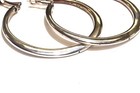925 sterling silver large hoop huggie earrings hollow 8.6g 2" estate vintage — photo 7