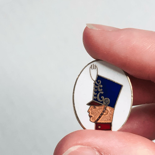 Marching Band Drum Major SMALL Tie Bar Clip majorette Blue And Red 1”