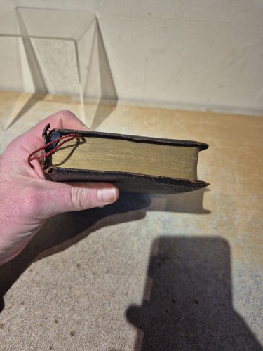 Antique Holy Bible Old & New Testament Leather Gold Gilt Early 1900’s IDRU (C2) - Foto 4 di 14