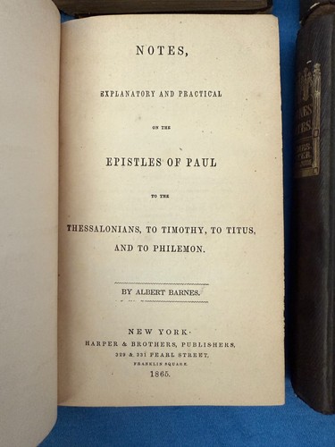 Antique Barnes Notes On The New Testament Bible 1865 Printing Lot of 8 Harper - Imagen 14 de 19