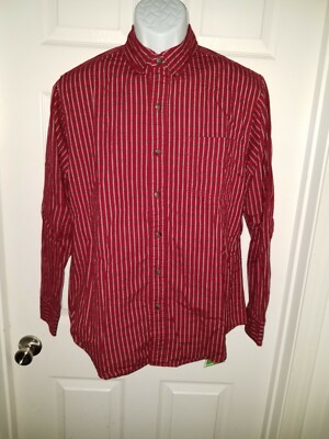 C E SCHMIDT WORKWEAR Men's Medium Red Plaid Long Sleeve Button Shirt           G