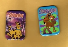 SCOOBY DOO  2  MAGNETS OR BUTTONS, PINBACK 2"X3" W/ ROUNDED CORNER
