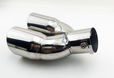 Coperchio tubo coda silenziatore scarico doppia uscita ingresso 2,5" 63mm universale