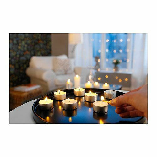 Tea Night Lights Candles 4 HOUR LONG BURN Unscented Tealights