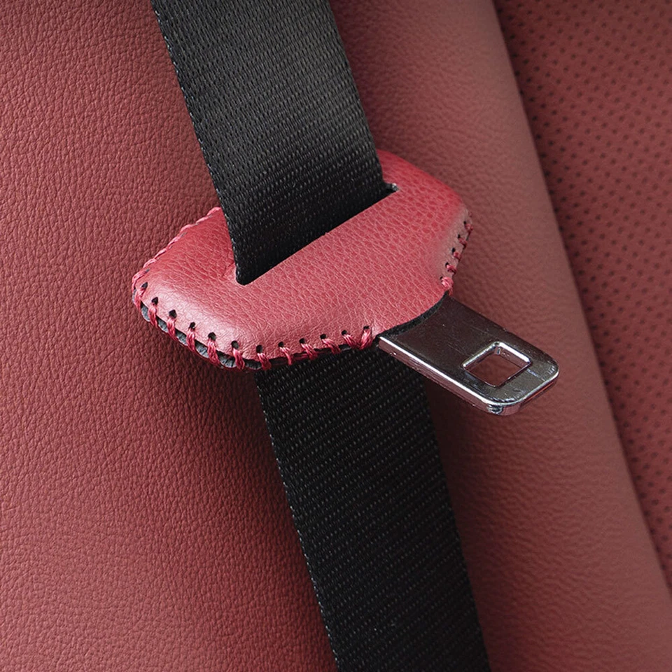 Protector de cubierta con clip de hebilla para cinturón de seguridad interior de coche BMW accesorios de cuero Foto 2 de 4