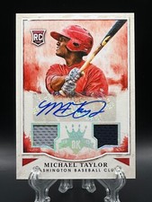 Michael Taylor 2015 Panini Diamond Kings Rookie Dual Patch Auto Silver /299 #174